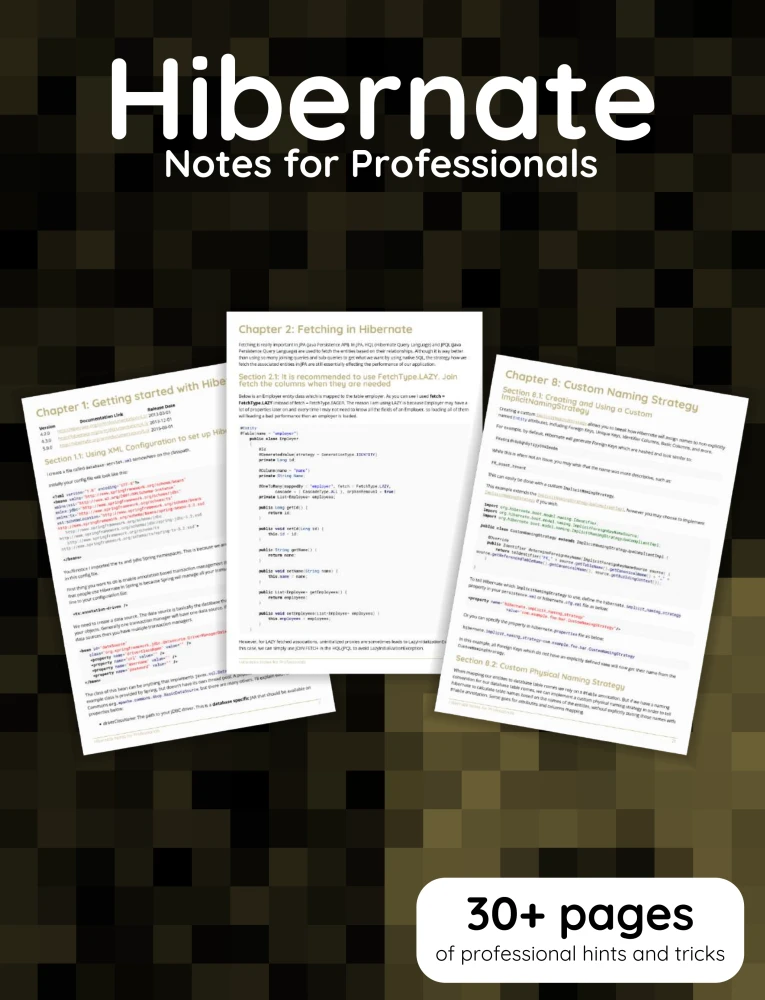 Hibernate Notes for Professionals