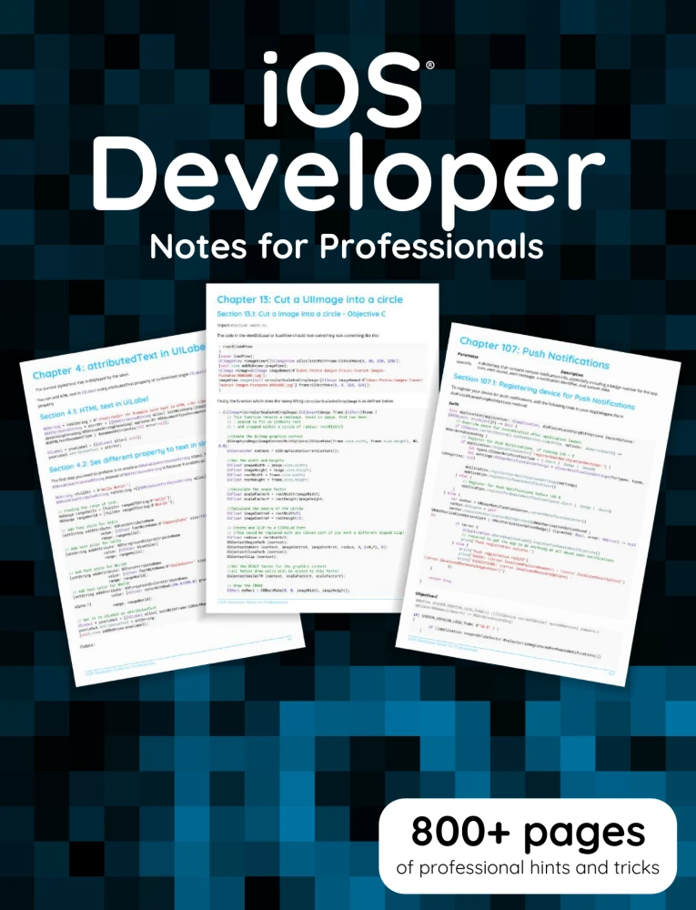 iOS Developer Notes for Professionals
