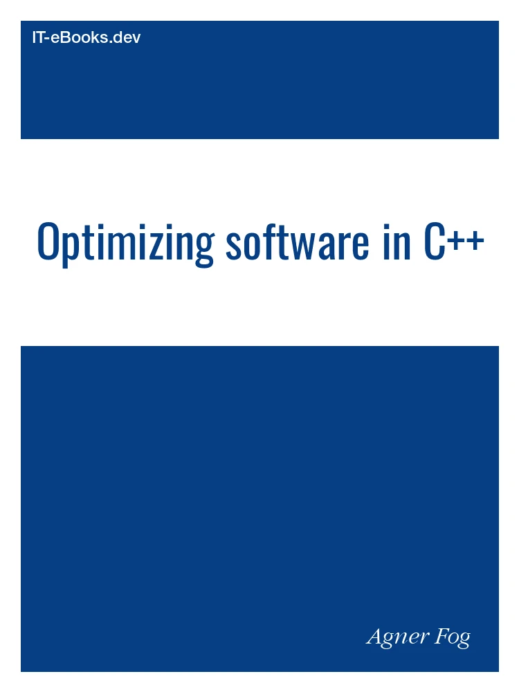 Optimizing software in C++