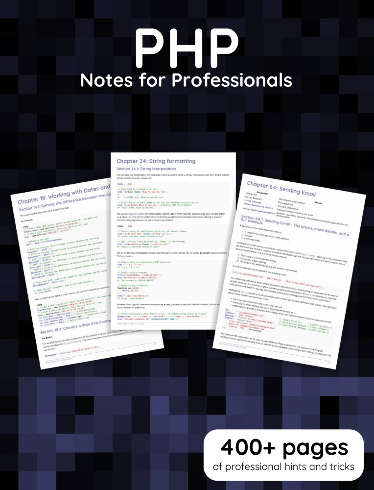 PHP Notes for Professionals