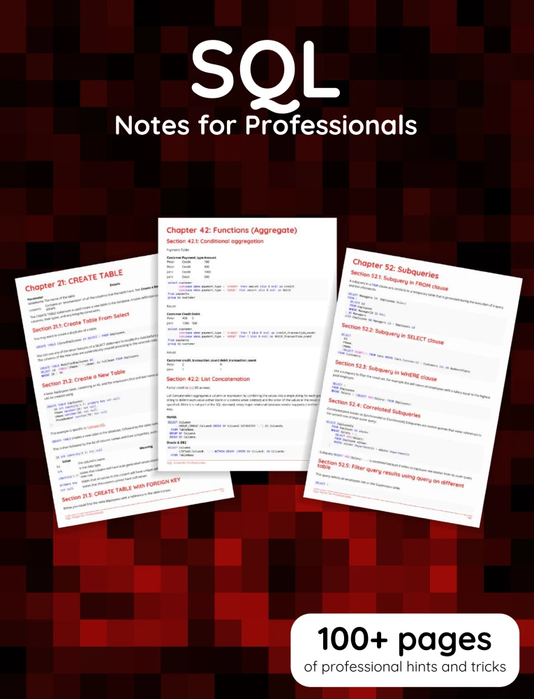 SQL Notes for Professionals